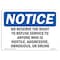 Signmission OSHA Notice Sign, 7" Height, Rigid Plastic, We Reserve Right To Refuse Service To Sign, Landscape OS-NS-P-710-L-18998 - alternate 1